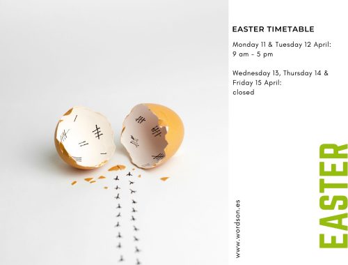 WordsOn Translation | Easter timetable