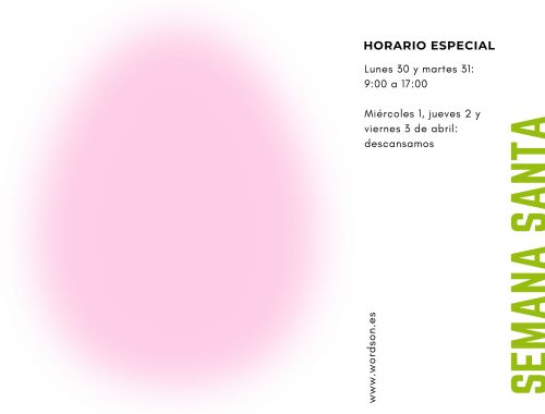 Horario de WordsOn Traducciones en Semana Santa 2026. Si necesitas proyectos de traducción, localización, transcreación, interpretación o revisión, escríbenos a wordson@wordson.es